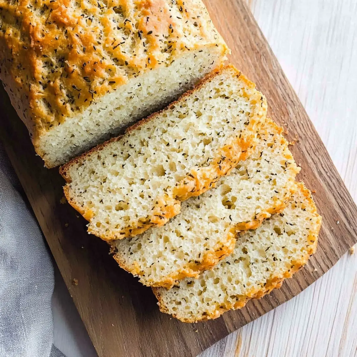 Parmesan Herb Keto Bread for Fluffy Low-Carb Delight