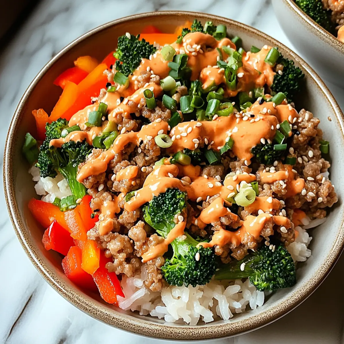Bang Bang Ground Turkey Rice Bowls