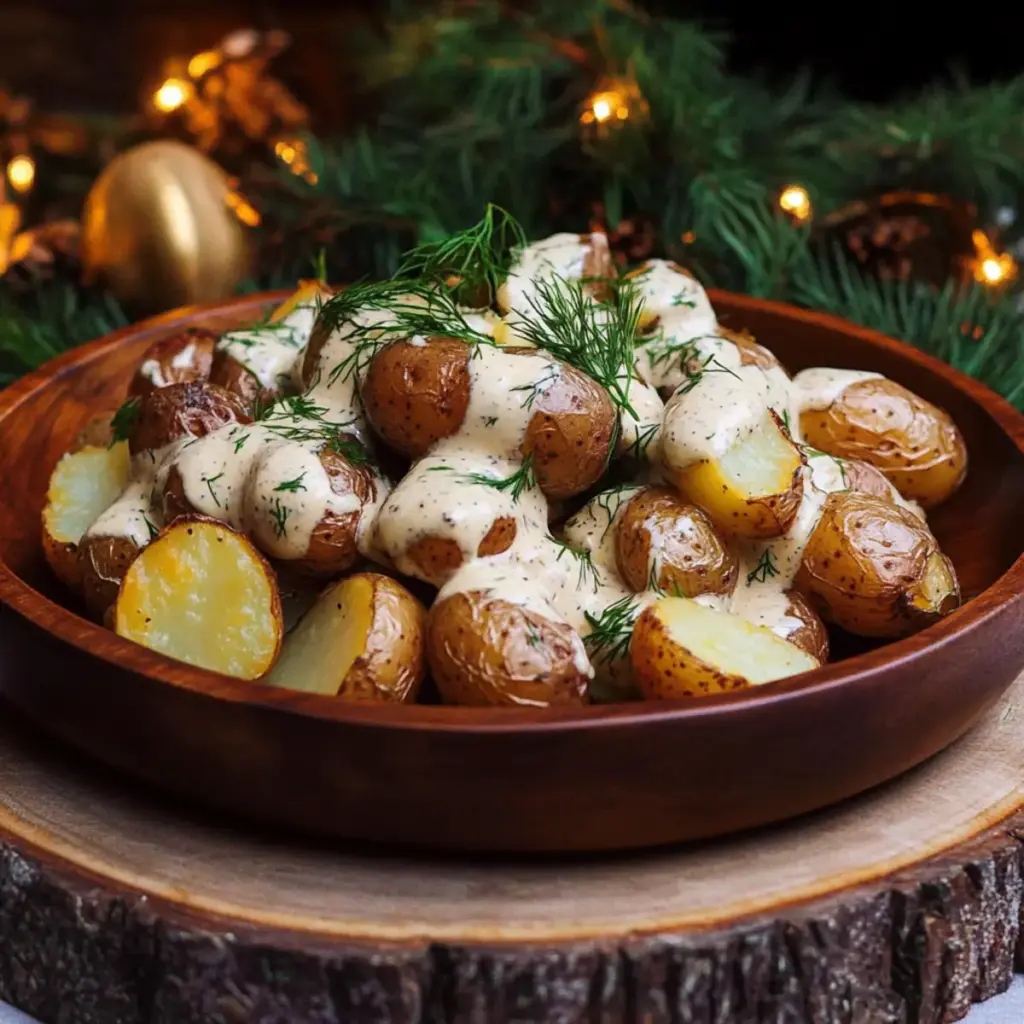 Creamy Mustard Roasted Potatoes