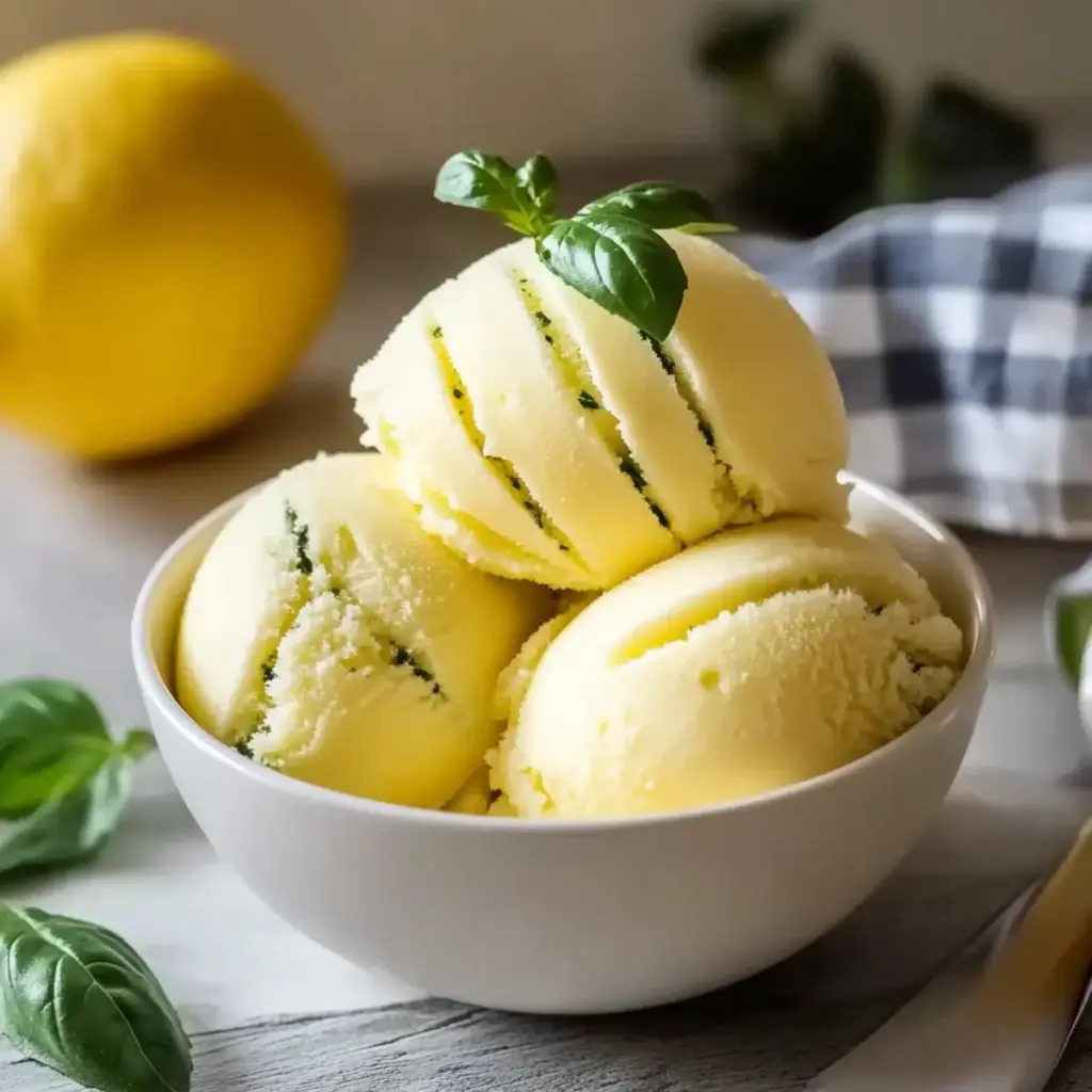 Lemon Basil Sorbet