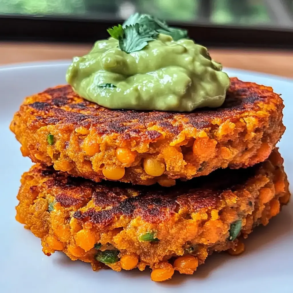CRISPY SWEET POTATO & RED LENTIL PATTIES