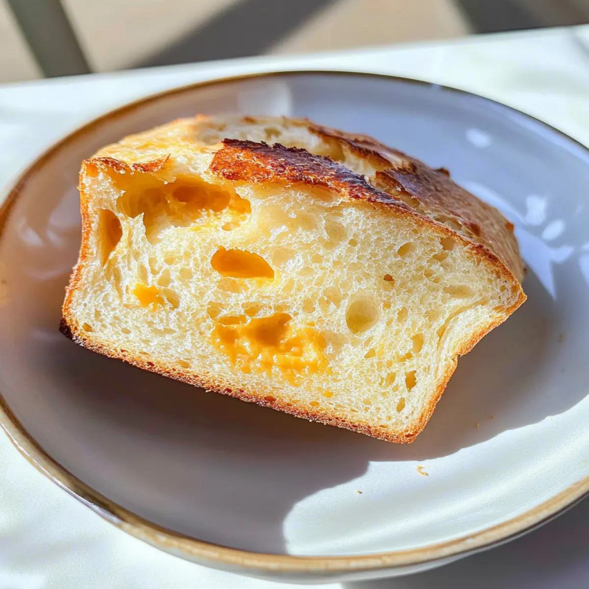 No Knead Cheddar Bread
