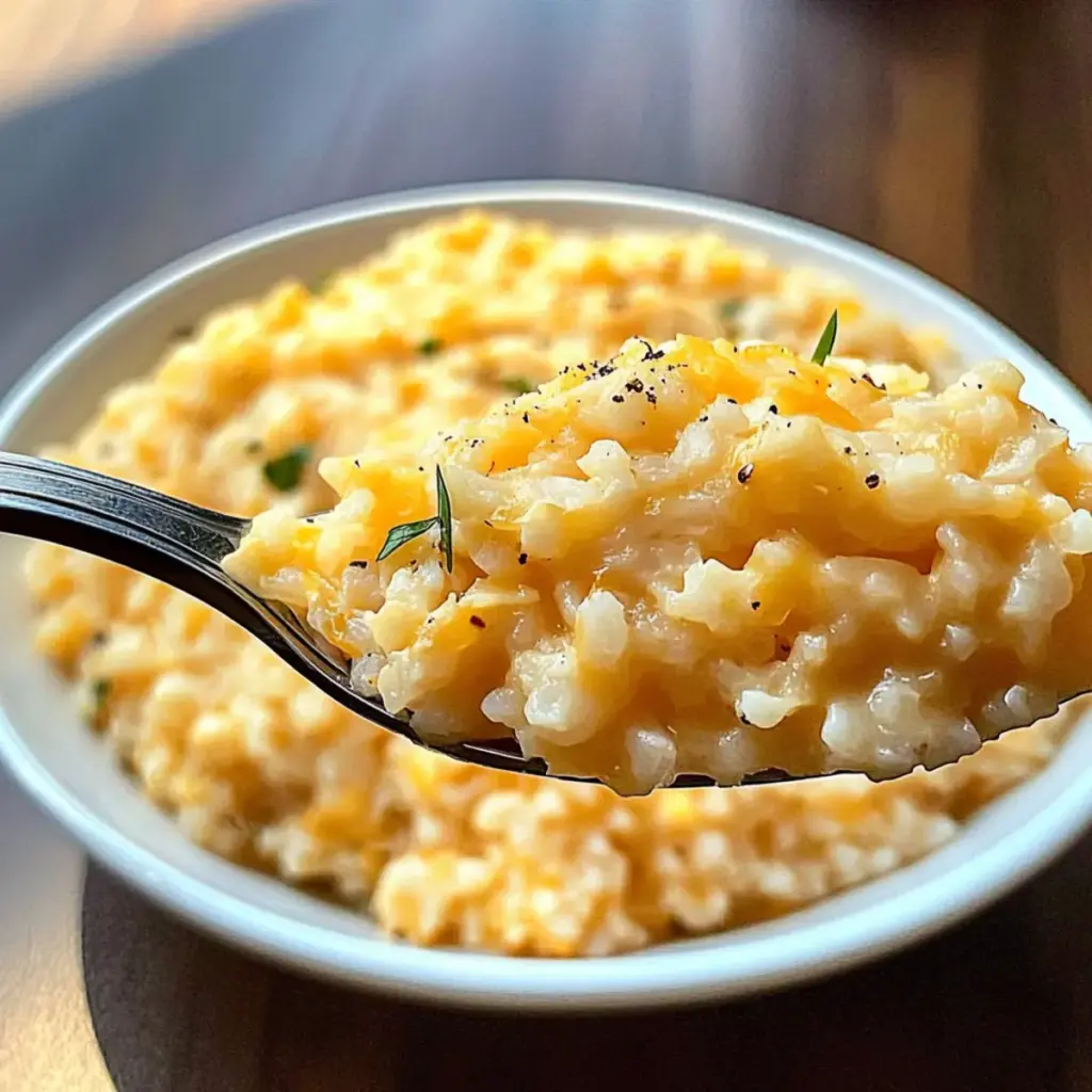 Easy Cheesy Cauliflower Rice