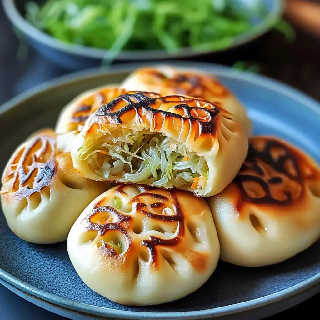 Pan-Fried Cabbage and Noodle Buns