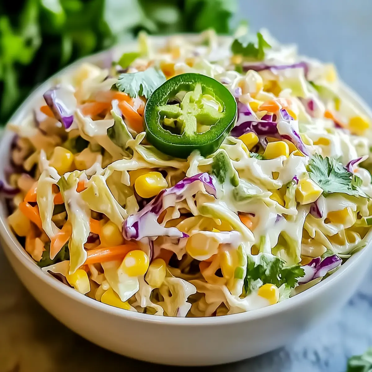 Jalapeno Corn Coleslaw