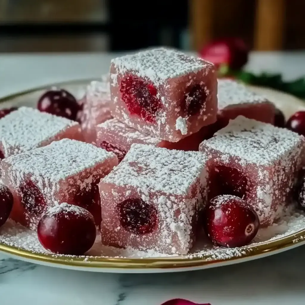 Cranberry-Rose Turkish Delight
