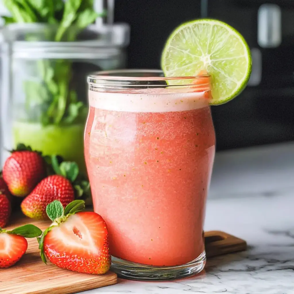 Brazilian Limeade with Strawberries