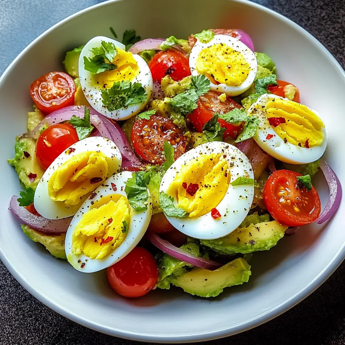 Workout Egg Avocado Salad