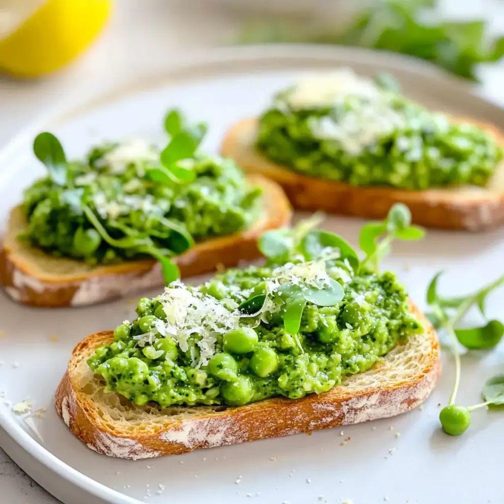 Pea Bruschetta