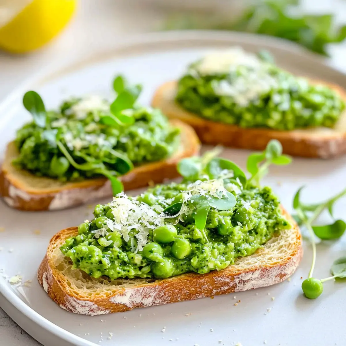 Pea Bruschetta