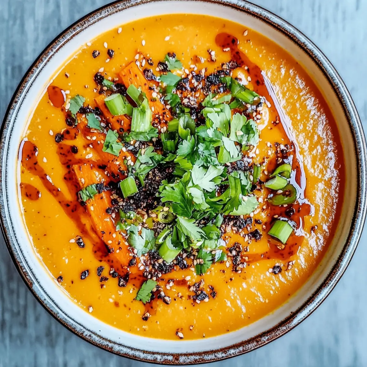 Spicy Miso Carrot Soup