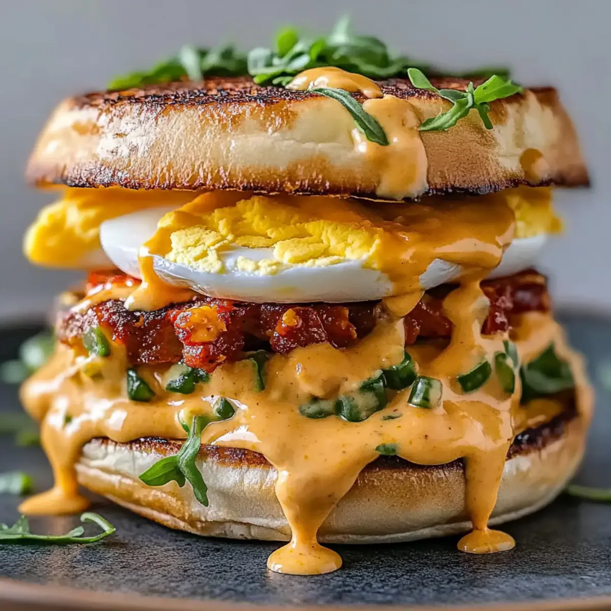 Spicy Chipotle Egg Breakfast Sandwiches