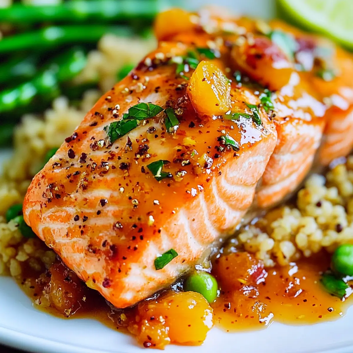 Apricot Dijon Glazed Salmon