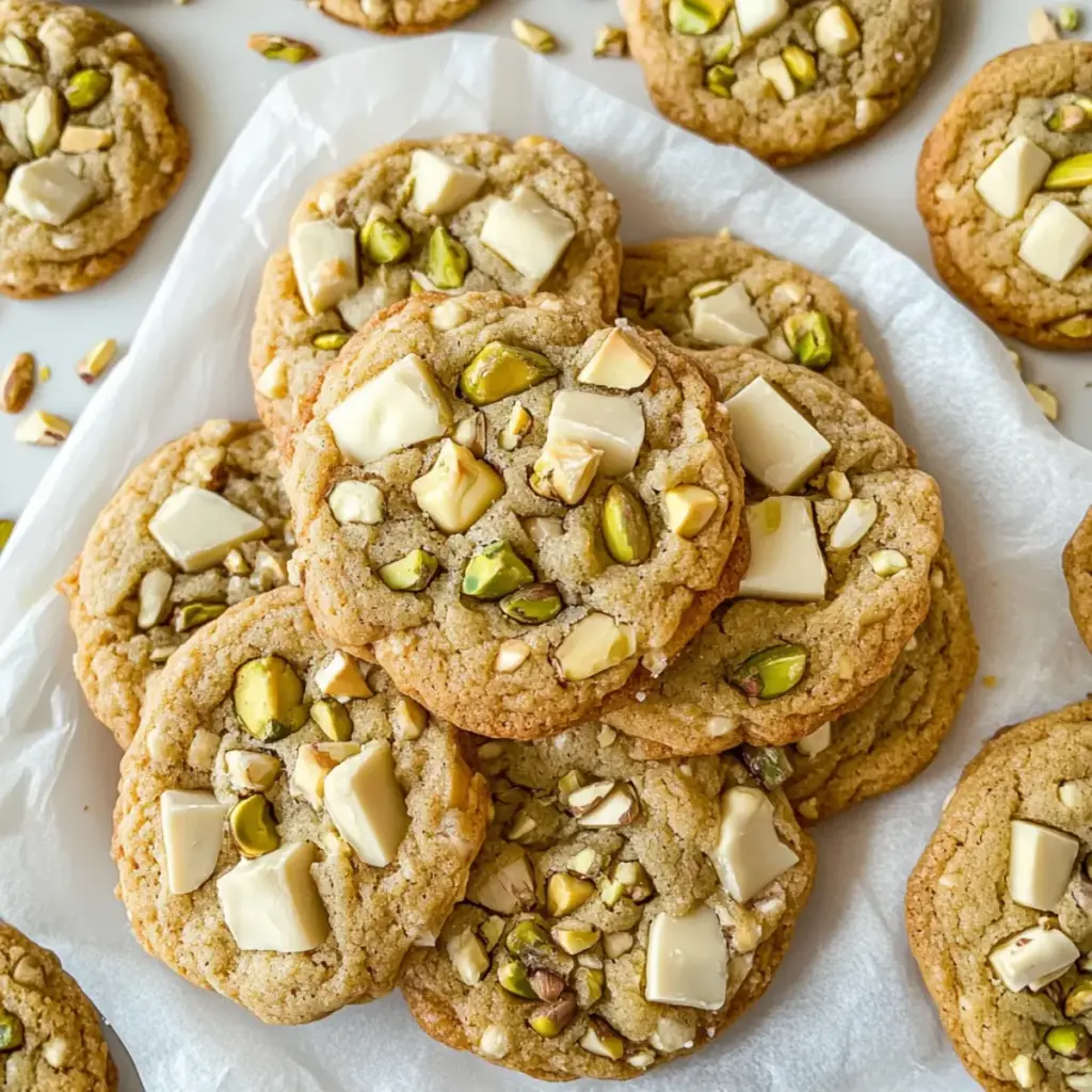 White Chocolate Pistachio Cookies