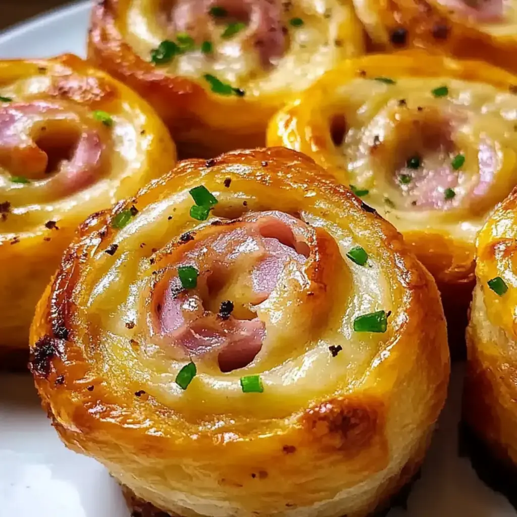 Easter Ham and Cheddar Pinwheels