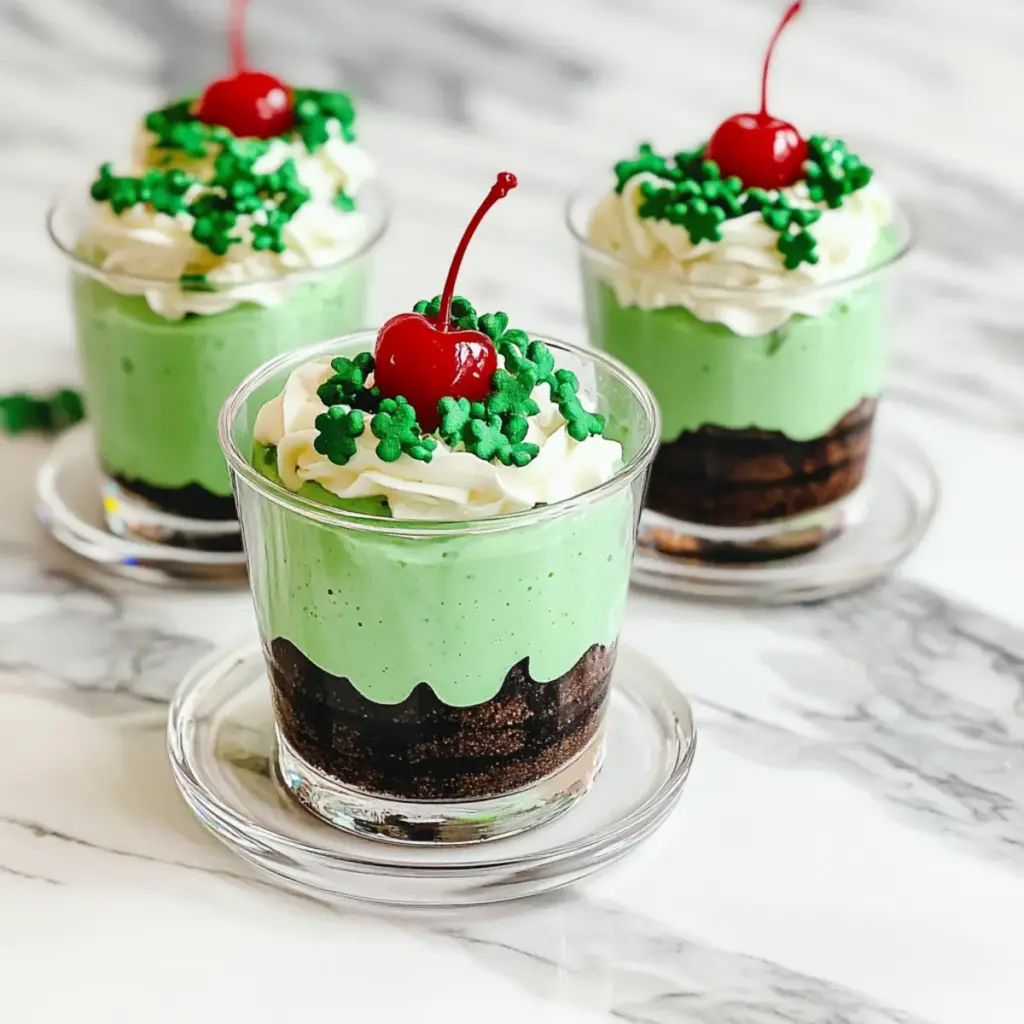 Shamrock Shake Pudding Cups