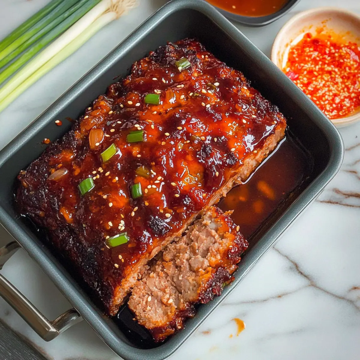 Korean Meatloaf with Gochujang Glaze: A Savory Delight