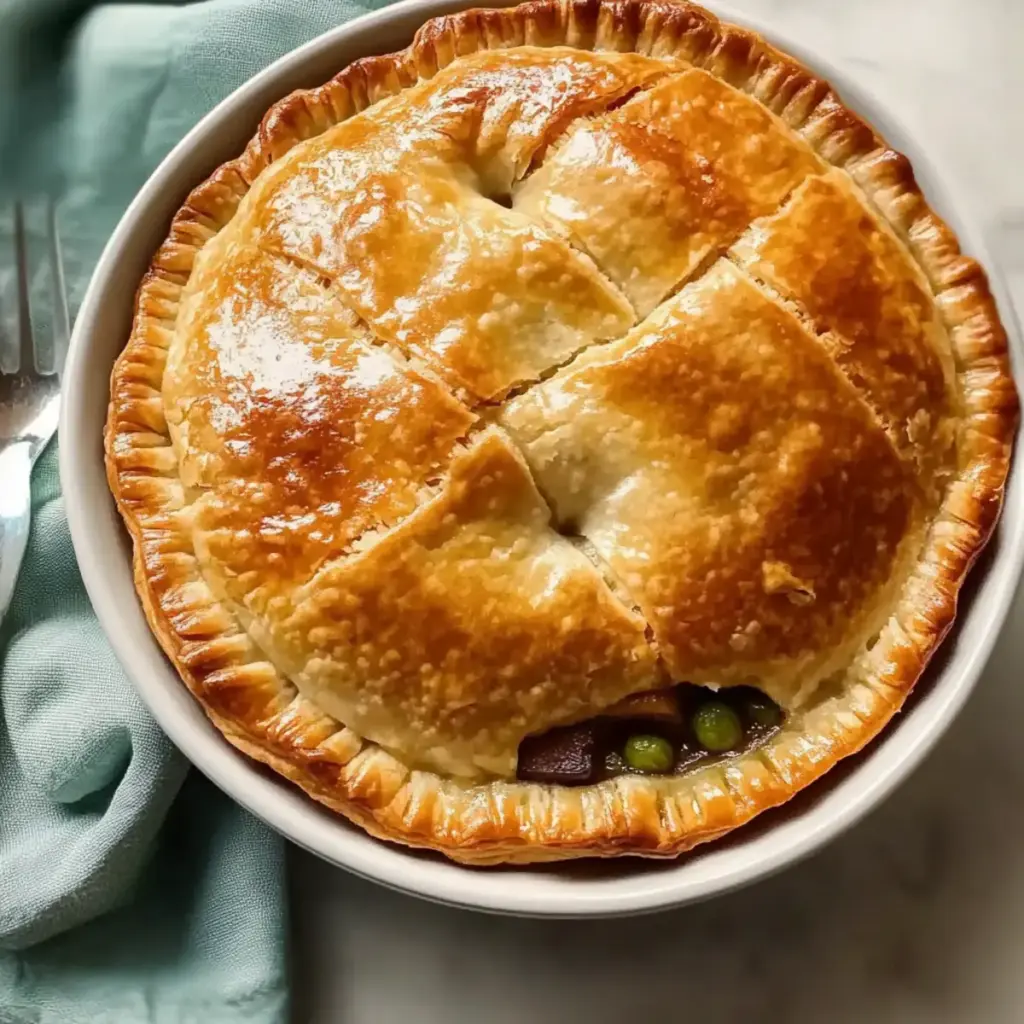 Golden Irish Stew with Puff Pastry