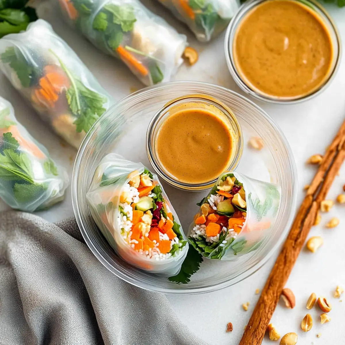 Fresh Spring Rolls with Peanut Sauce