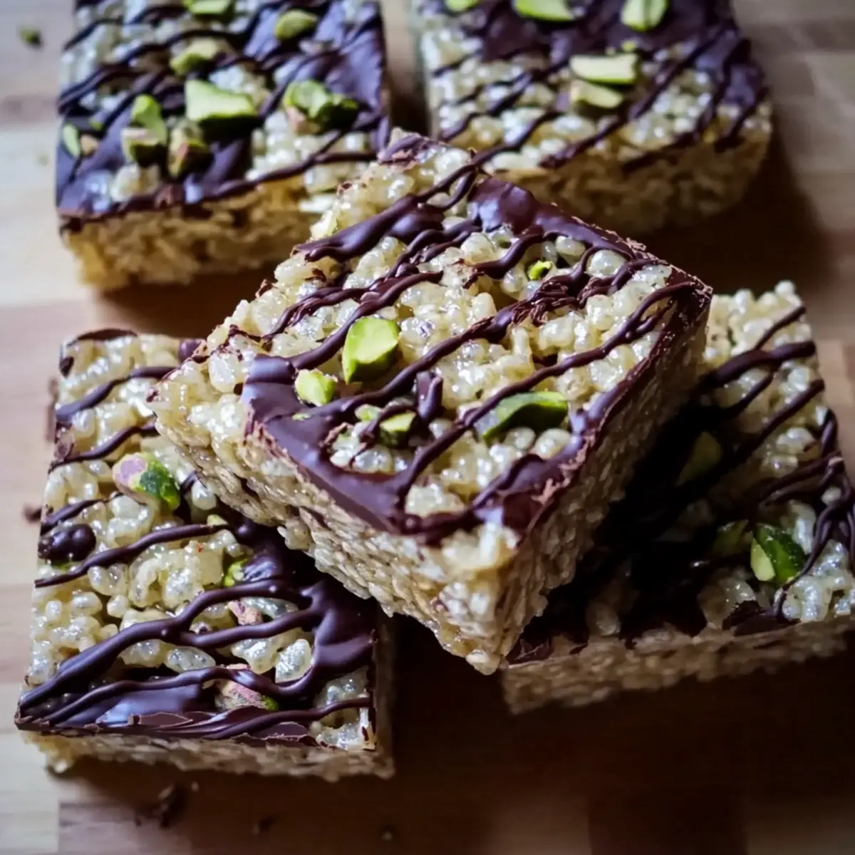 Dubai Chocolate Rice Krispie Treats