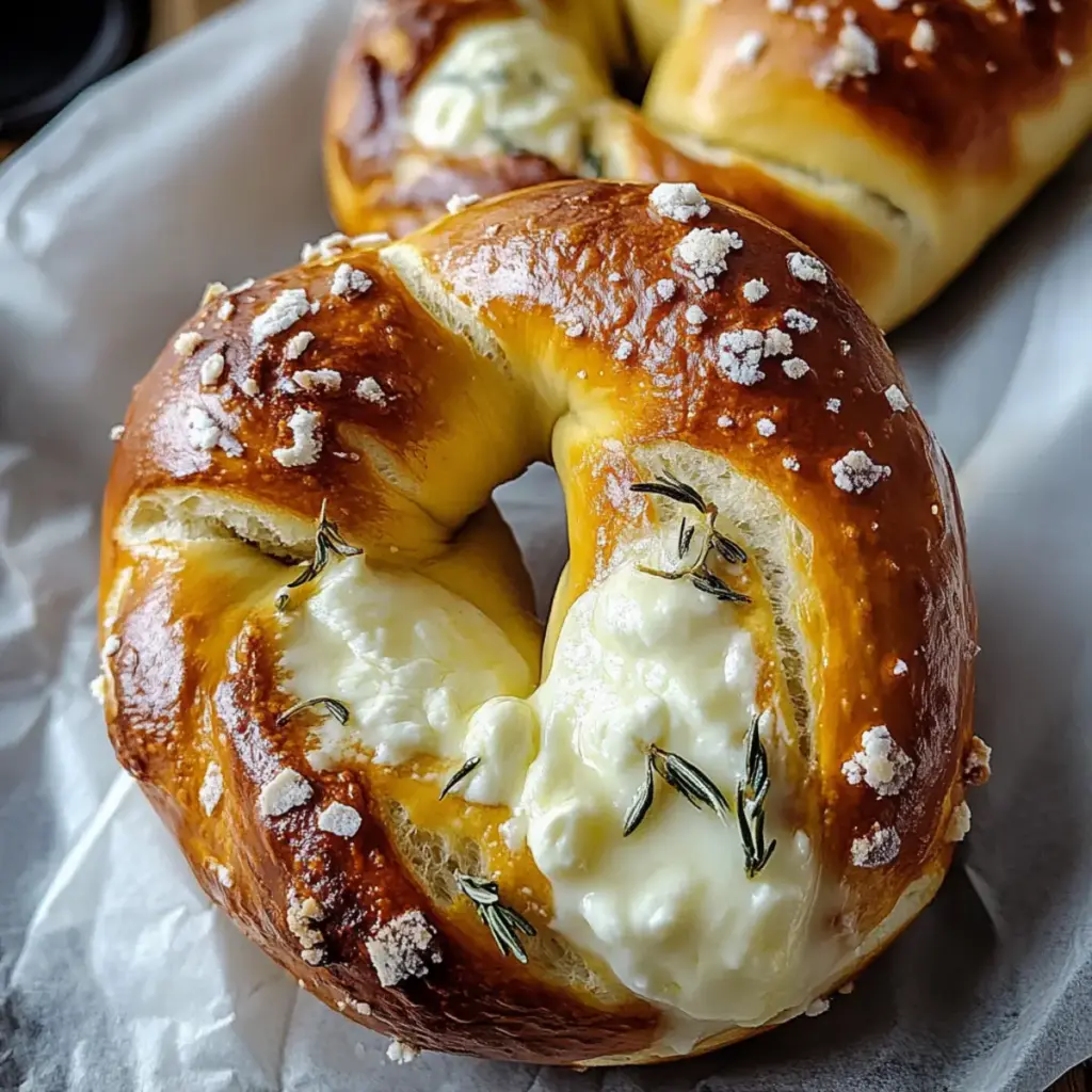 Mozzarella Stuffed Soft Pretzels