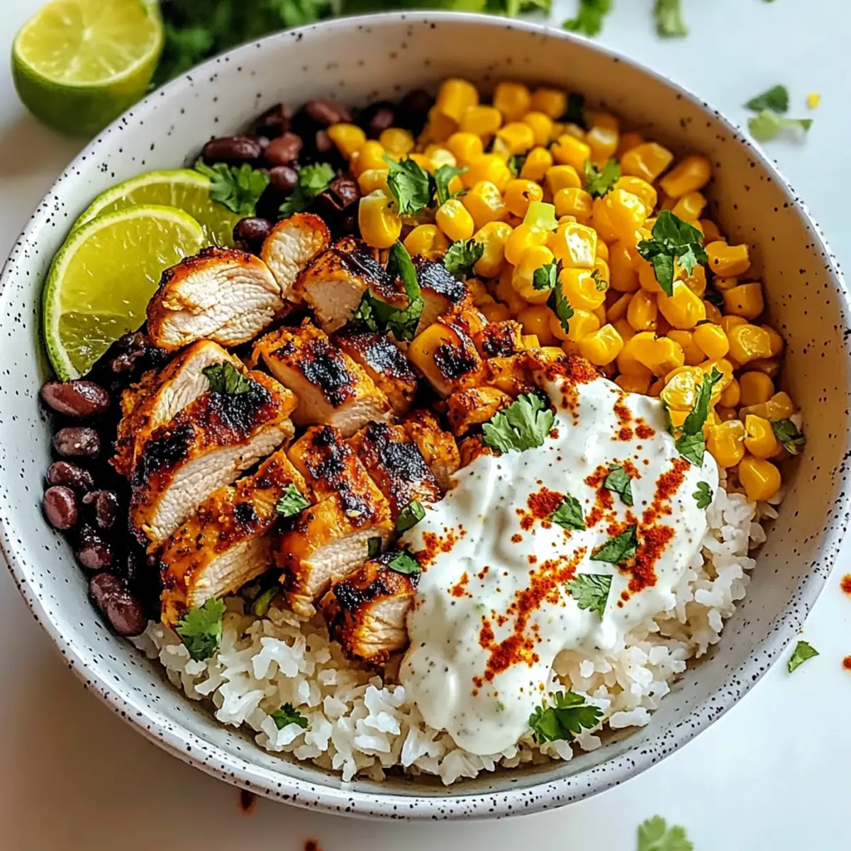 Street Corn Chicken Rice Bowl
