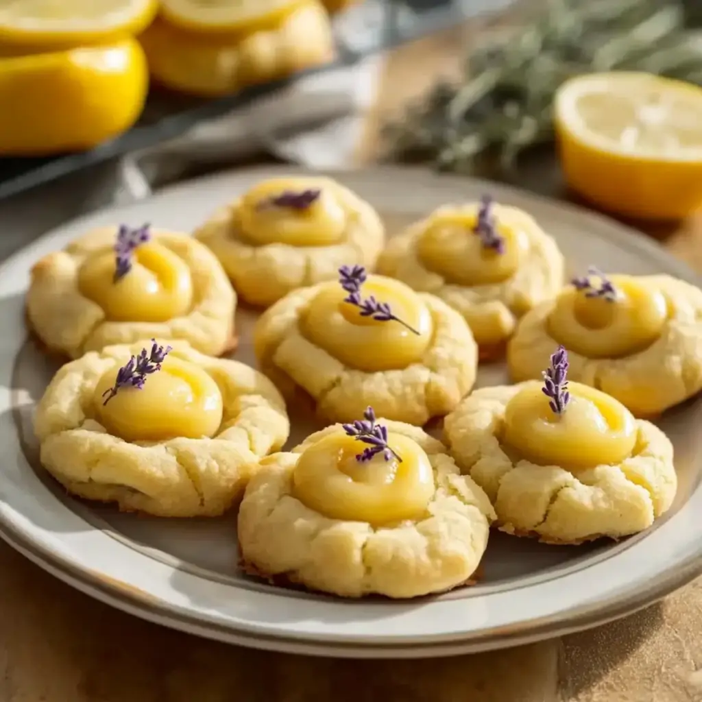 Lemon Lavender Thumbprint Cookies