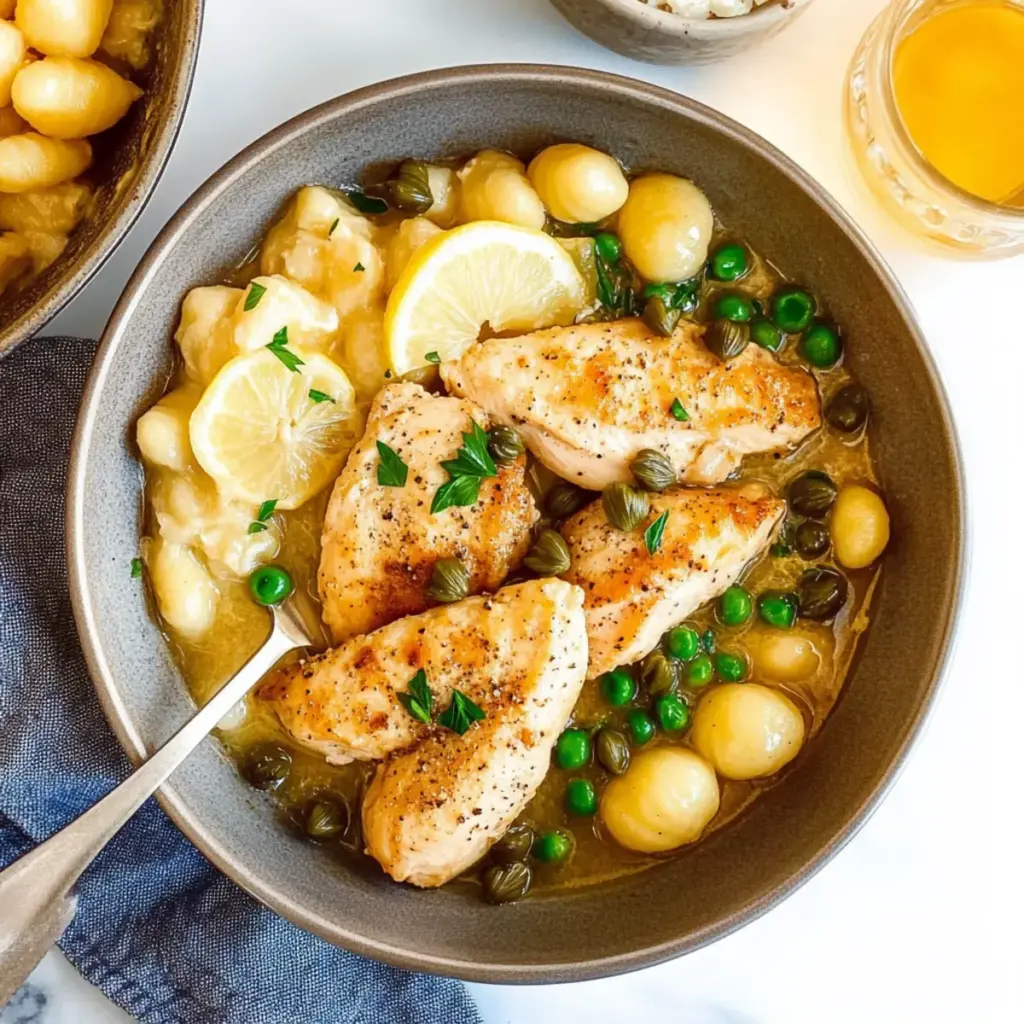 Chicken Piccata with Gnocchi