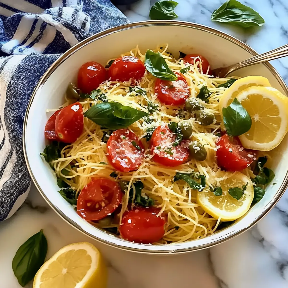 Delight in Cold Lemon Capellini Salad for a Zesty Refresh