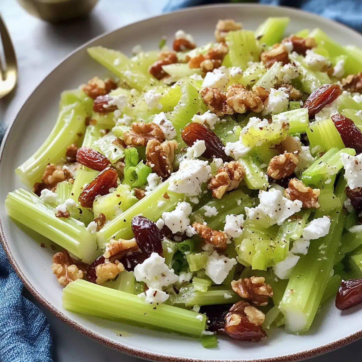 Walnut Celery Salad with Feta