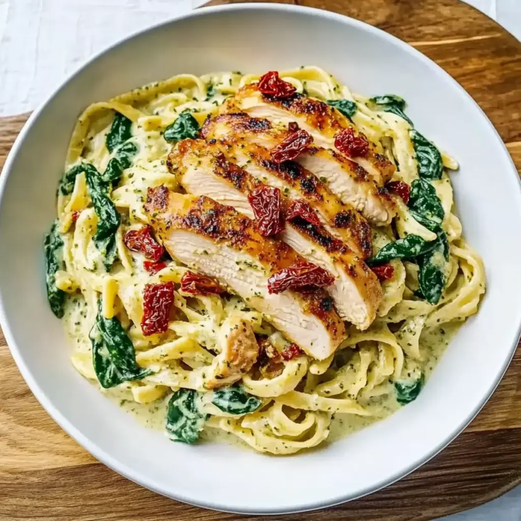 Chicken Pesto Pasta with Spinach