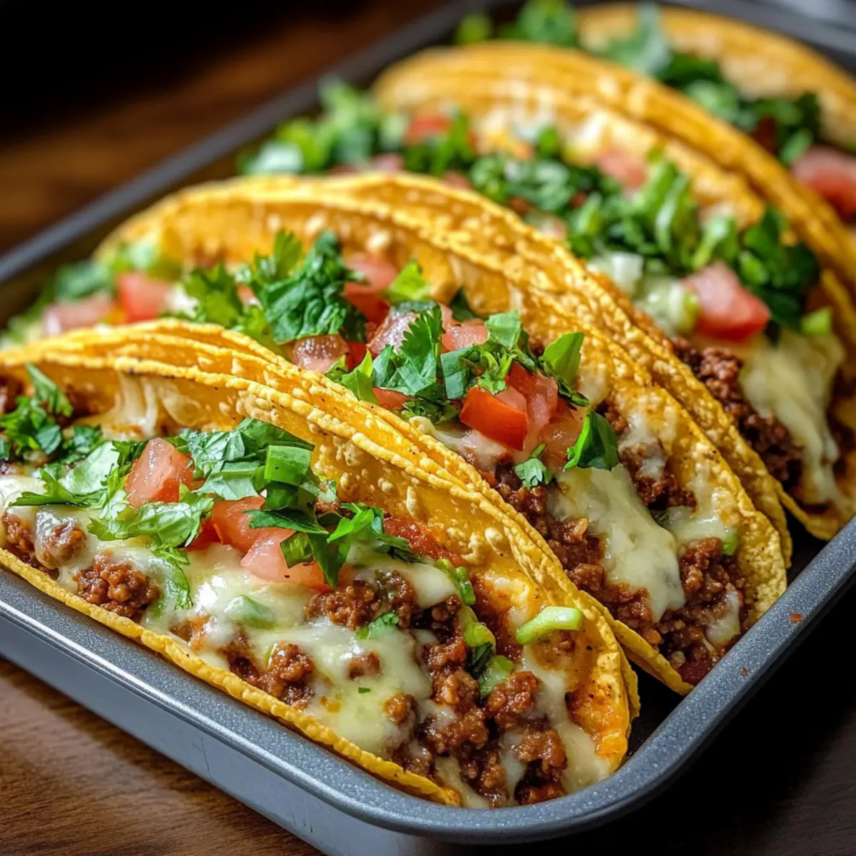 Oven-Baked Cheesy Tacos: Crispy Flavor in Every Bite