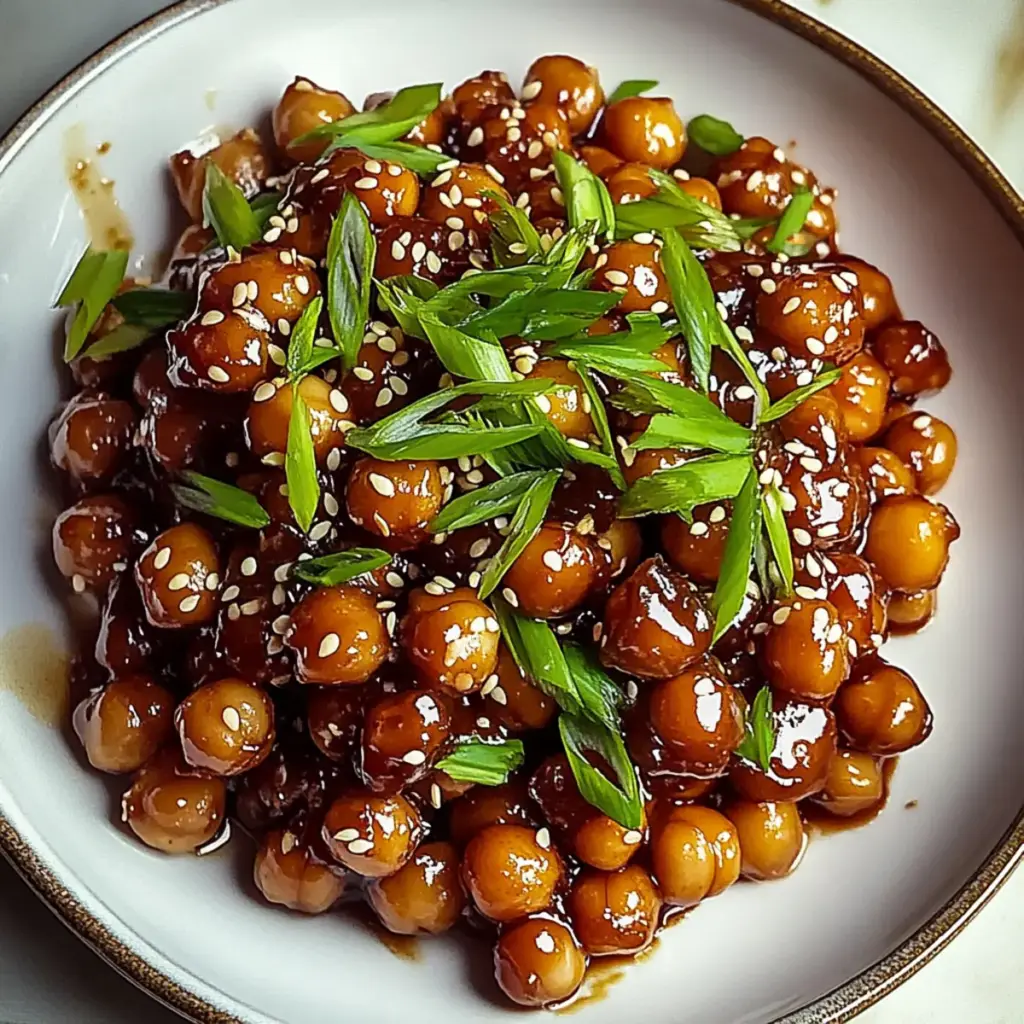 Vegan Sticky Sesame Chickpeas