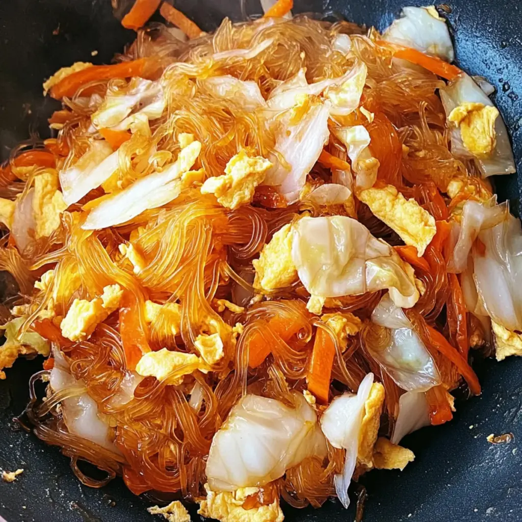 Glass Noodle Stir Fry with Cabbages