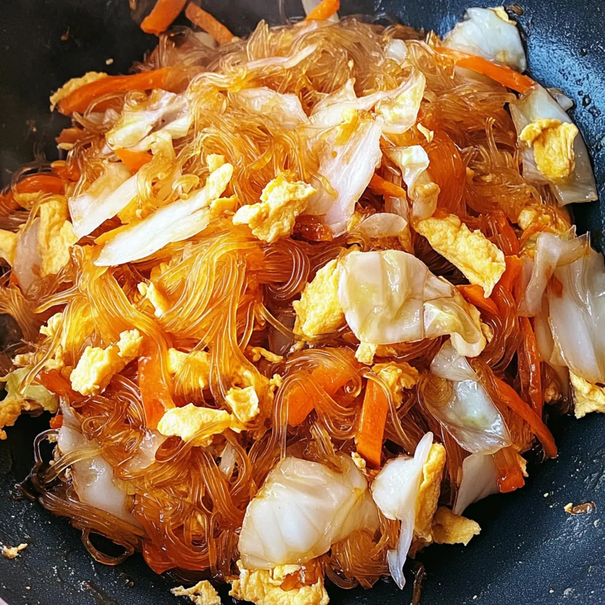 Glass Noodle Stir Fry with Cabbages