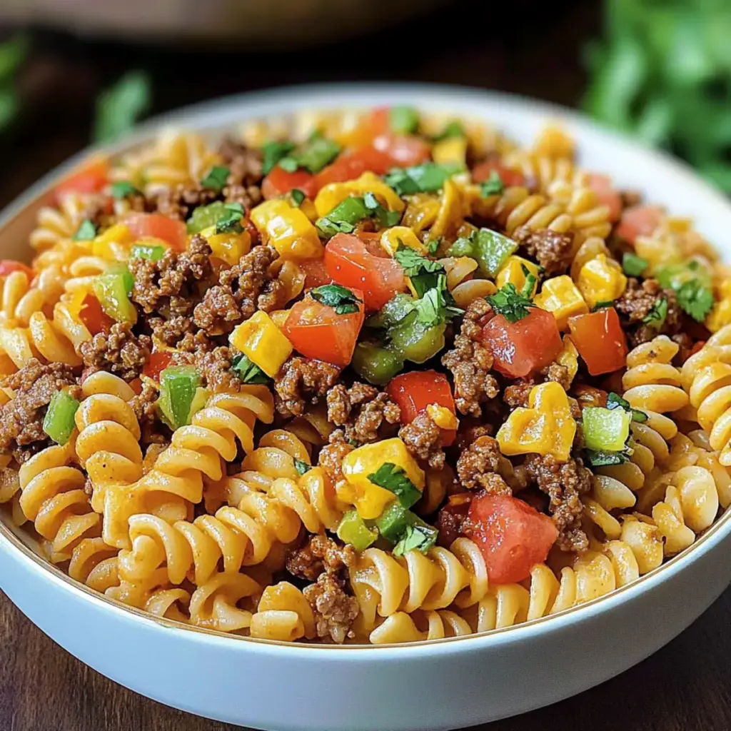 Taco Pasta Salad with Doritos Crunch