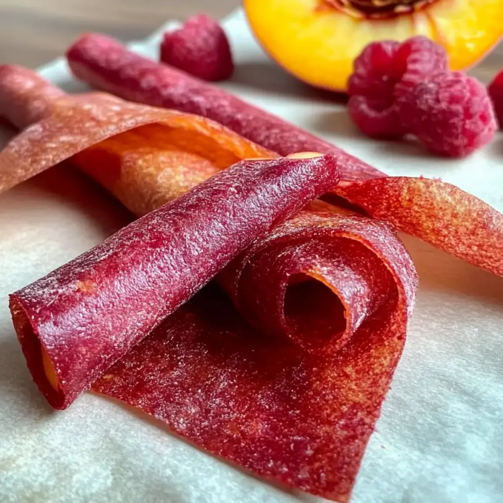 Raspberry Peach Fruit Leather