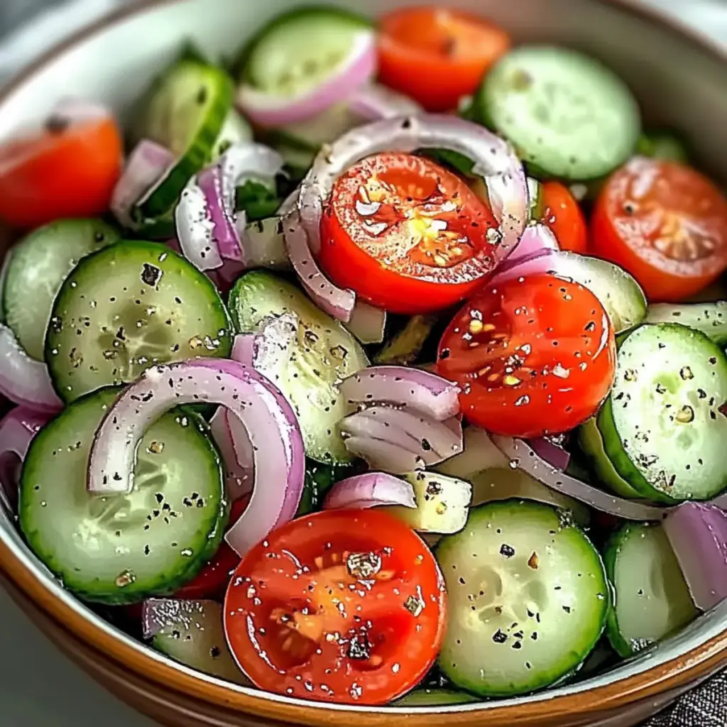 Cucumber, Onion, and Tomato Salad