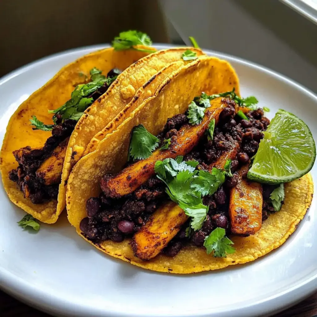 Black Bean Plantain Tacos