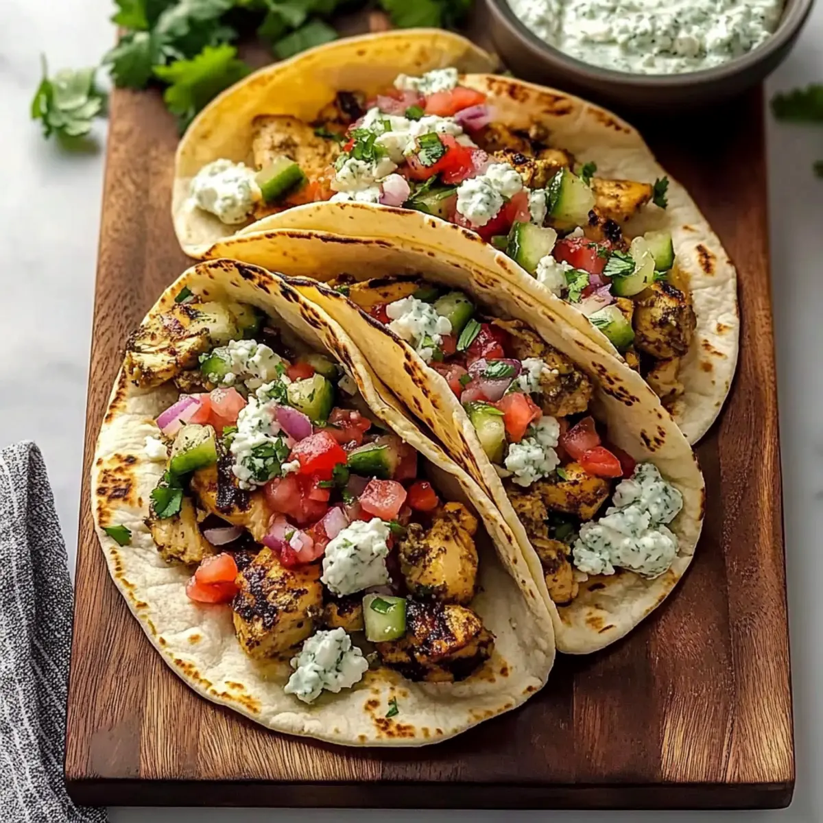 Mediterranean Chicken Tacos