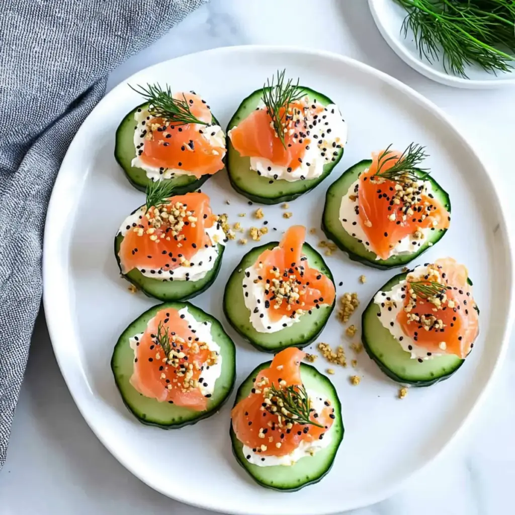 Smoked Salmon Cucumber Bites