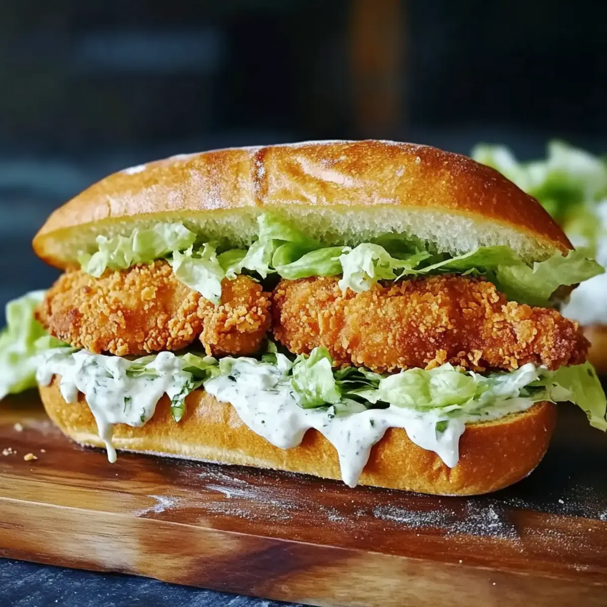 Crispy Chicken Caesar Sandwich