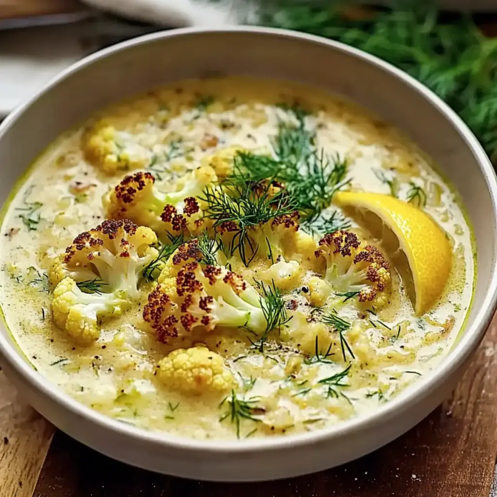 Mediterranean Cauliflower Soup