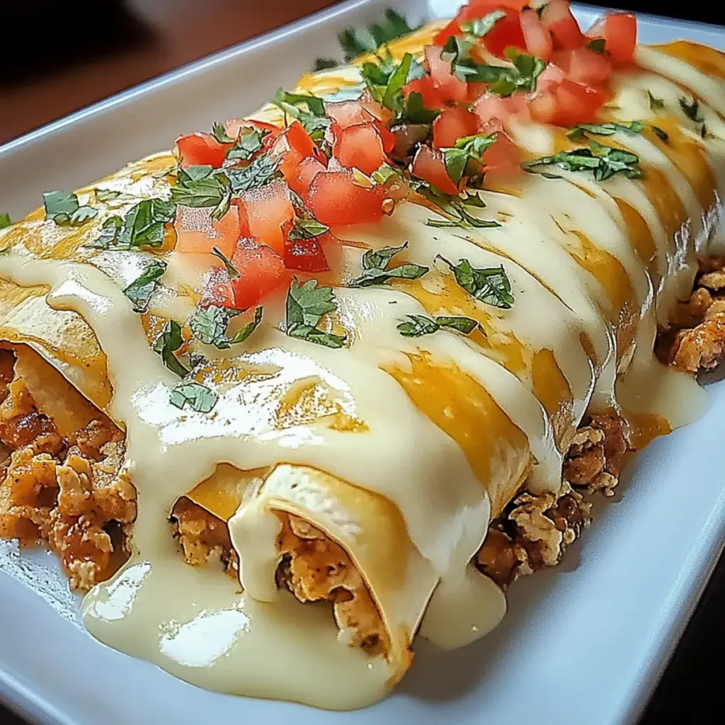 Queso Chicken Enchiladas