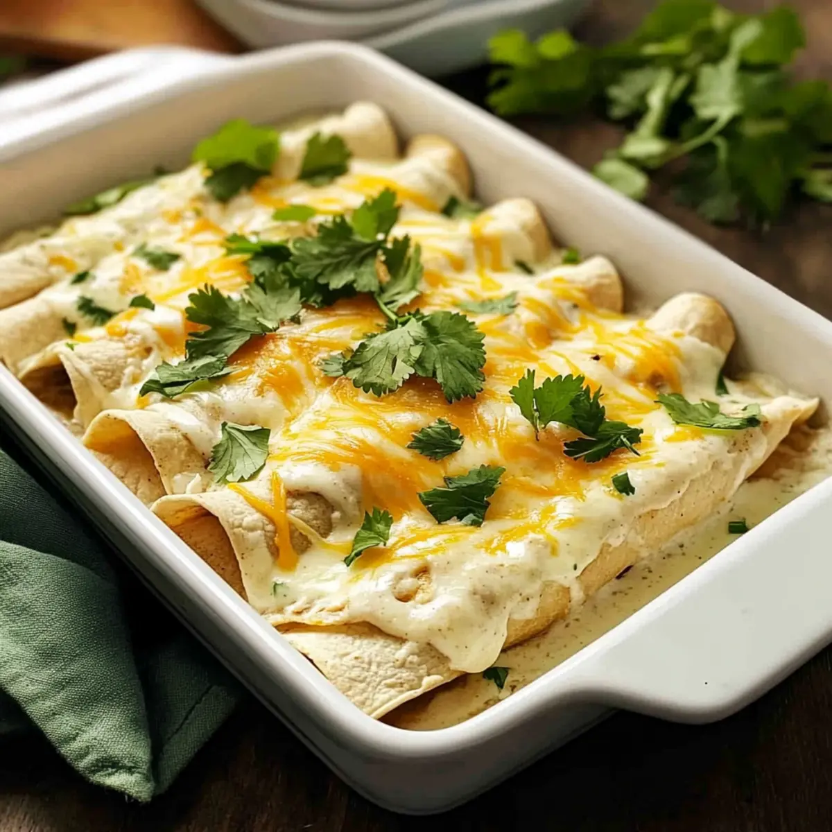 Creamy White Chicken Enchiladas for a Cozy Family Dinner