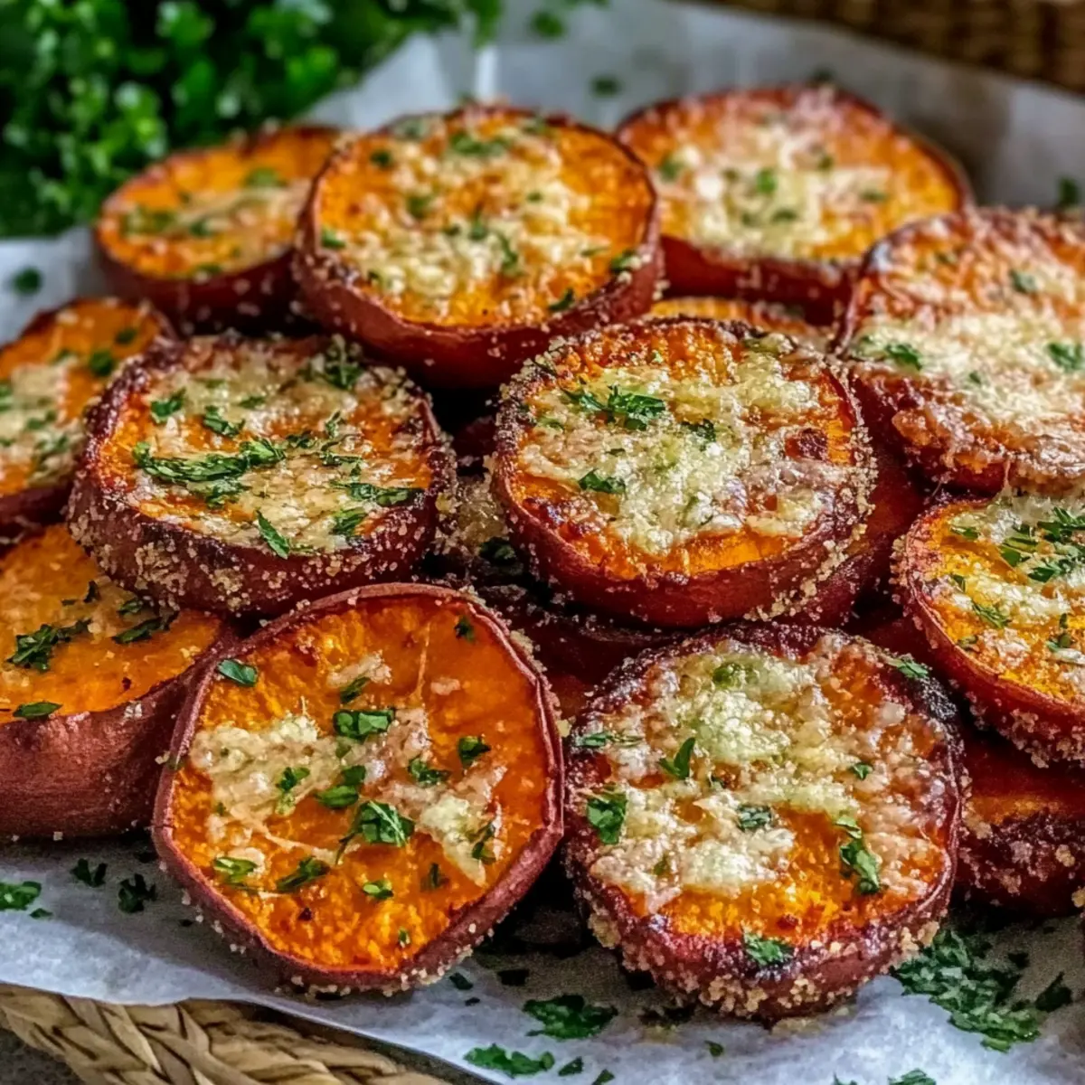 Crispy Parmesan Herb Sweet Potato Medallions for Delightful Dinners