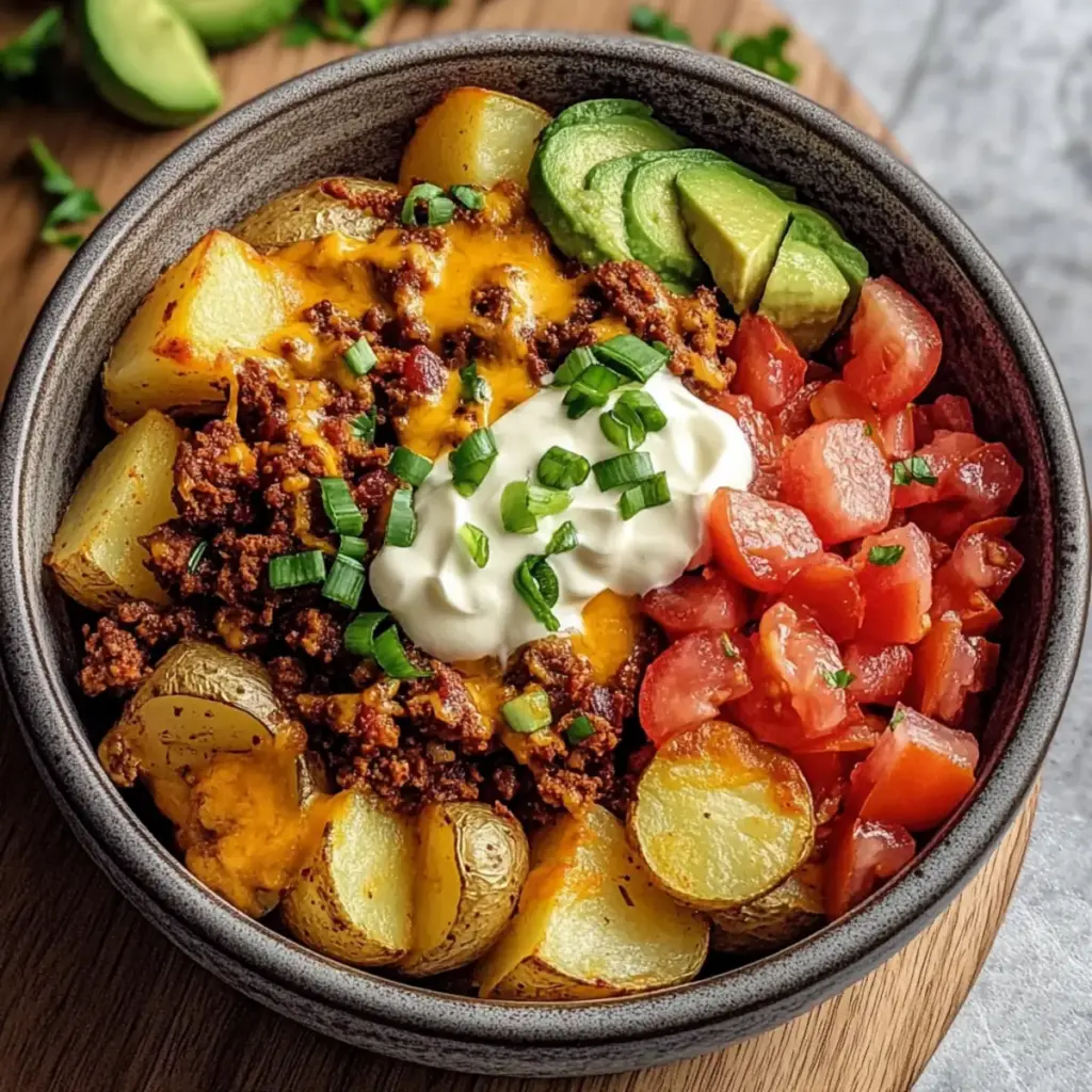 Loaded Fiesta Potato Bowls
