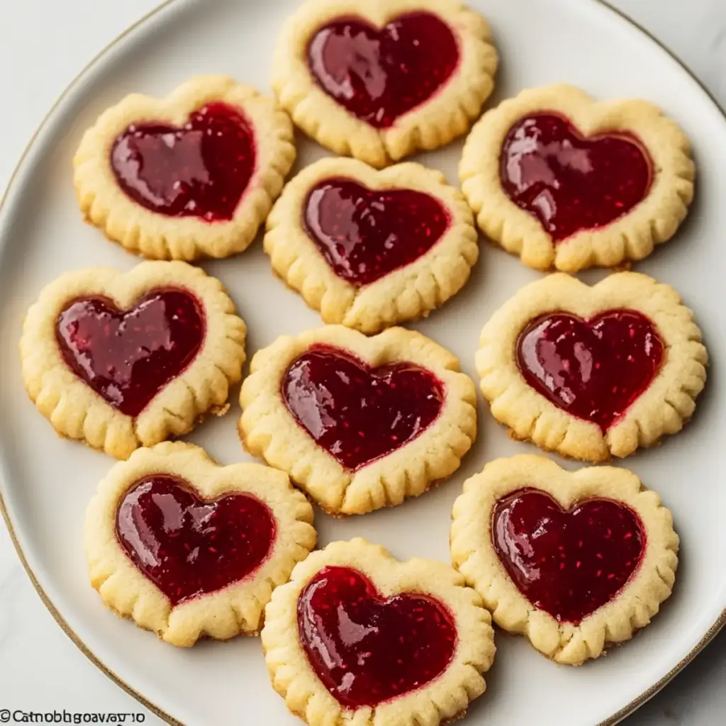 Thumbprint Heart Cookies