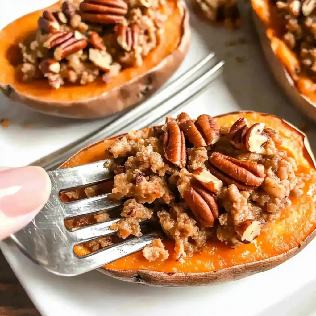 Pecan pie twice baked sweet potatoes