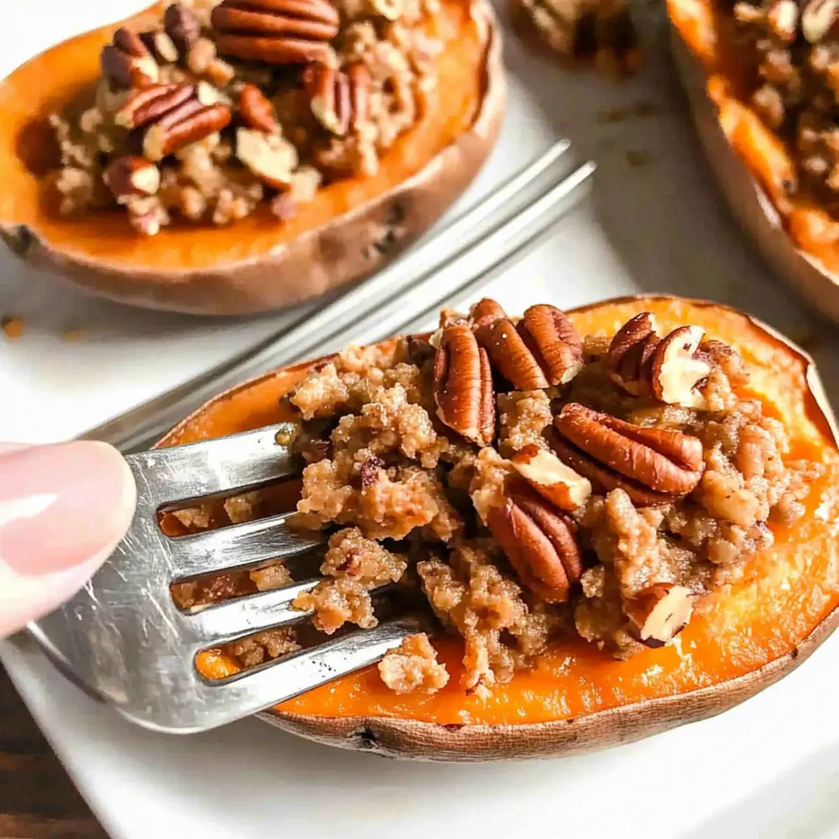 Pecan pie twice baked sweet potatoes
